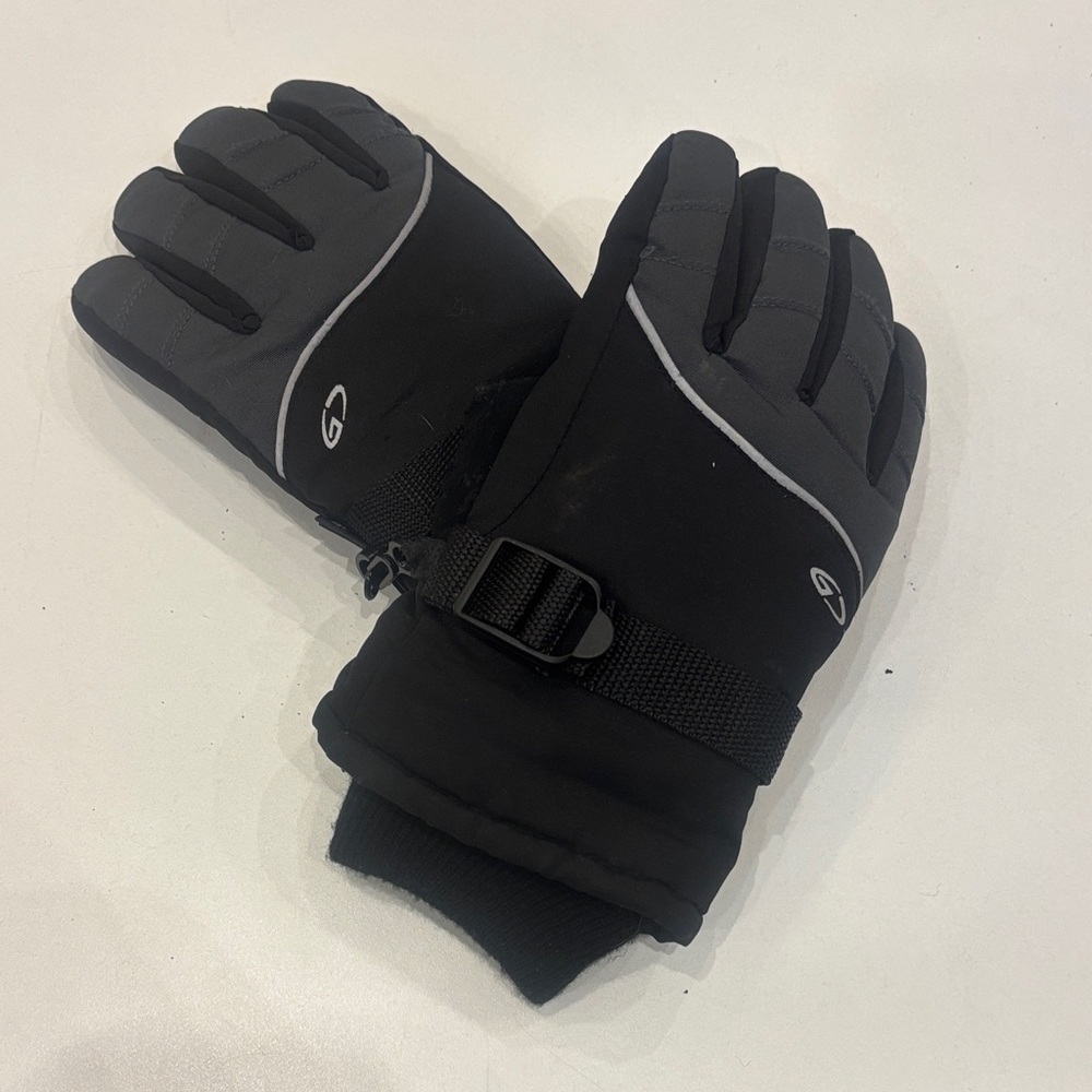 Champion Black and Gray Kids Mittens size S